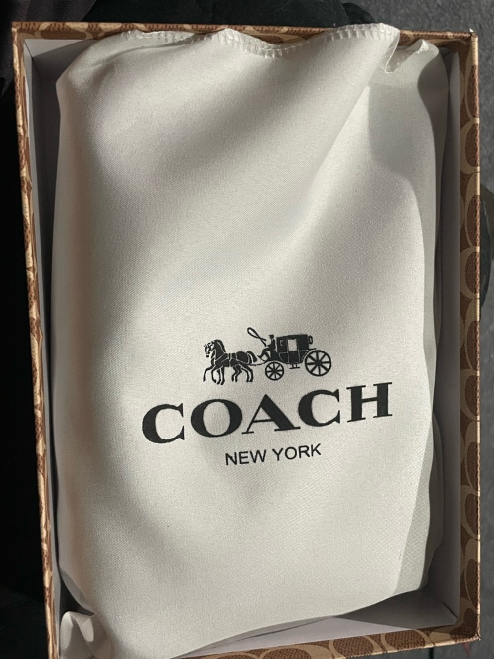 Coach Signature Canvas Shoulder Wristlet in Brown and Tan - Picture 5 of 6